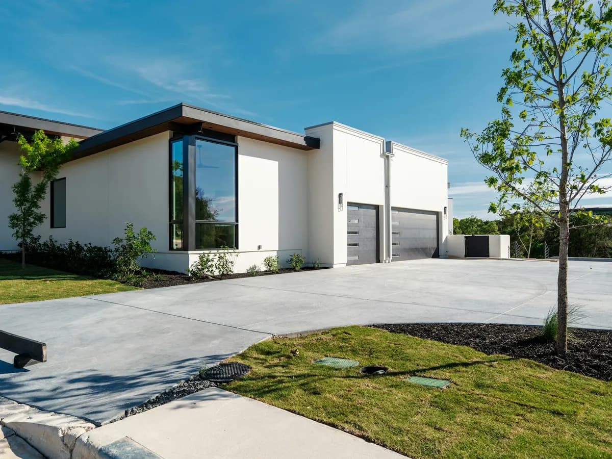 Concrete driveway